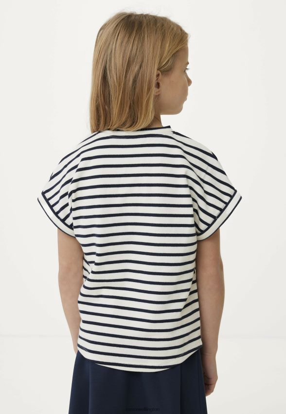 Girls Mexx Beige Striped T-shirt Off White 2B480T807