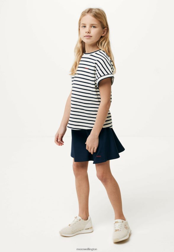 Girls Mexx Beige Striped T-shirt Off White 2B480T807