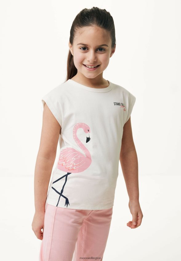 Girls Mexx Beige T-shirt Artwork Off White 2B480T764