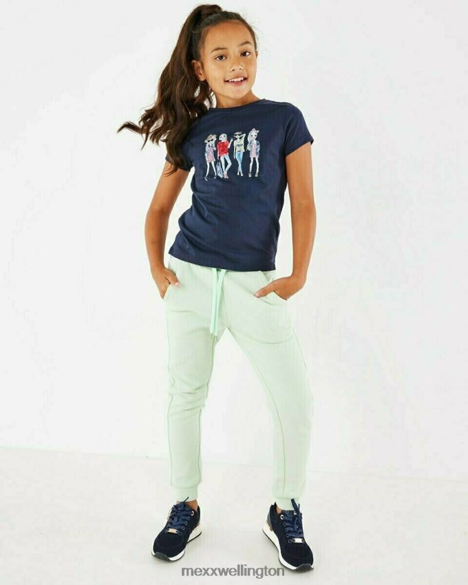 Girls Mexx Blue Artwork t-shirt Navy 2B480T755