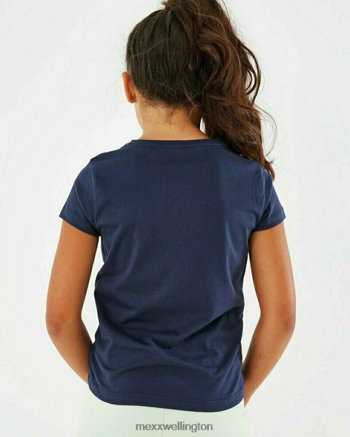 Girls Mexx Blue Artwork t-shirt Navy 2B480T755