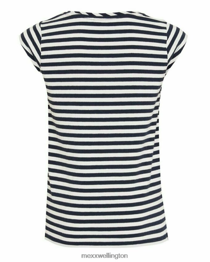 Girls Mexx Blue Striped artwork t-shirt Navy 2B480T874