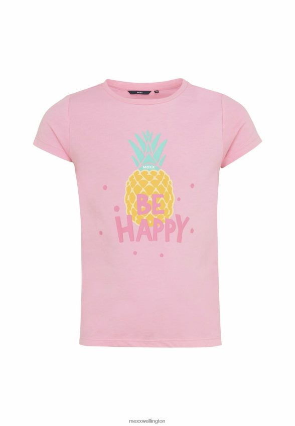 Girls Mexx Cotton T-shirt With Artwork Fresh Pink 2B480T748
