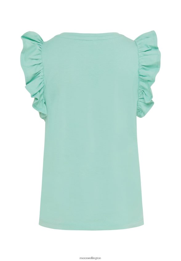 Girls Mexx Green Short Sleeve T-shirt Light 2B480T805