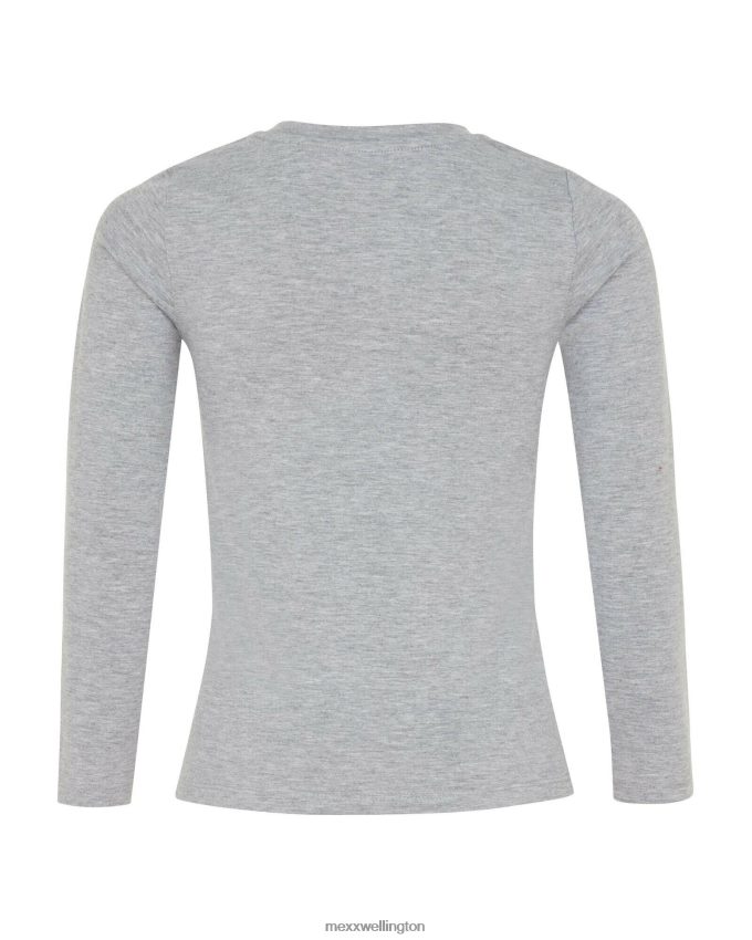 Girls Mexx Grey T-shirt with sequins artwork Melee 2B480T839