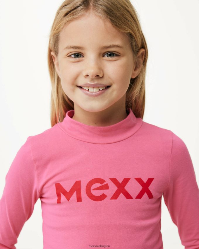 Girls Mexx Pink Longsleeve t-shirt logo carrier 2B480T829