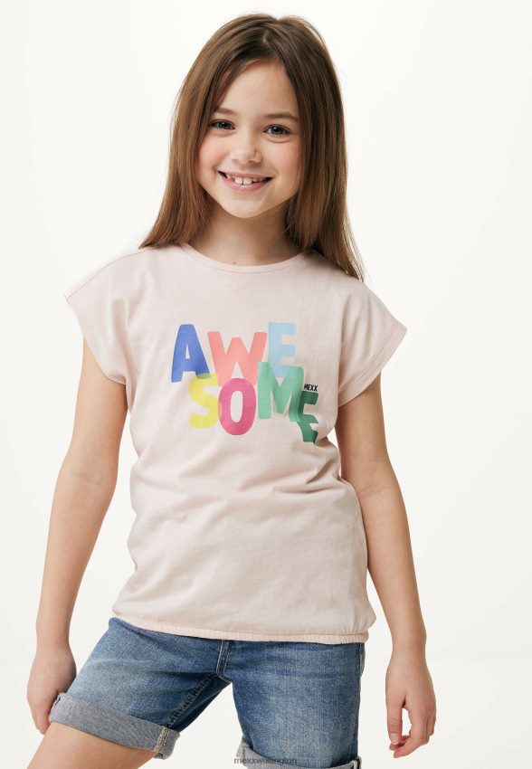 Girls Mexx Pink Short Sleeve T-shirt Light 2B480T747
