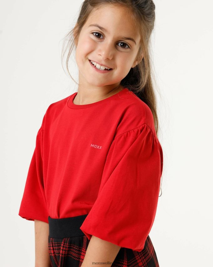 Girls Mexx Red T-shirt with puffsleeve 2B480T815