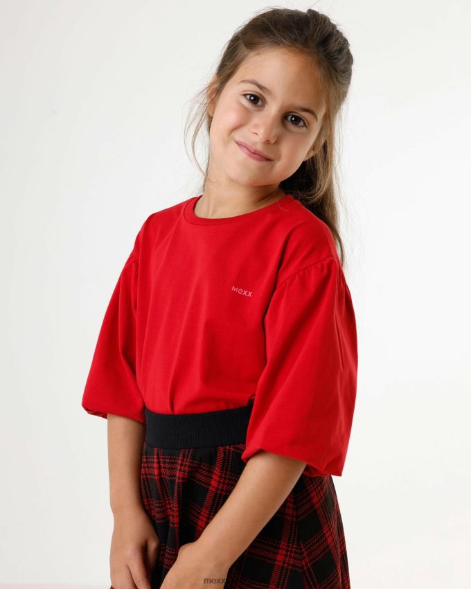 Girls Mexx Red T-shirt with puffsleeve 2B480T815