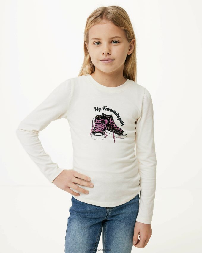 Girls Mexx White Long sleeve artwork t-shirt Off 2B480T832