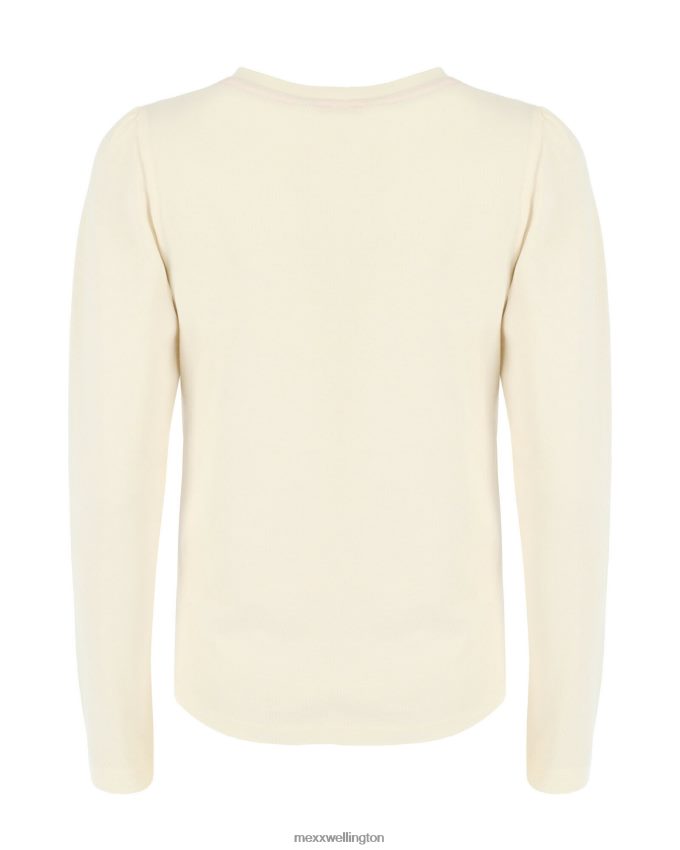 Girls Mexx White Long sleeve artwork t-shirt Off 2B480T832