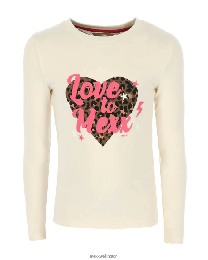 Girls Mexx White Long sleeve artwork t-shirt Off 2B480T835