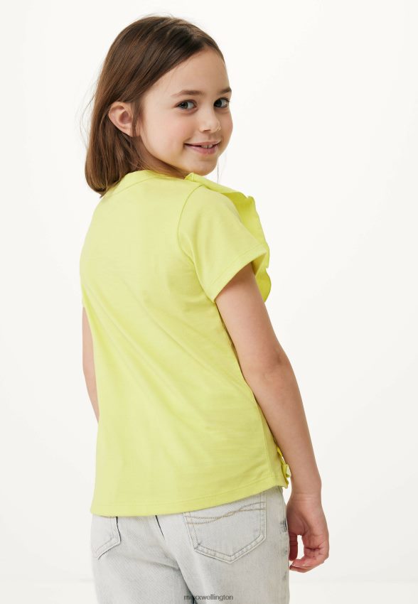 Girls Mexx Yellow Ruffle Short Sleeve T-shirt 2B480T751