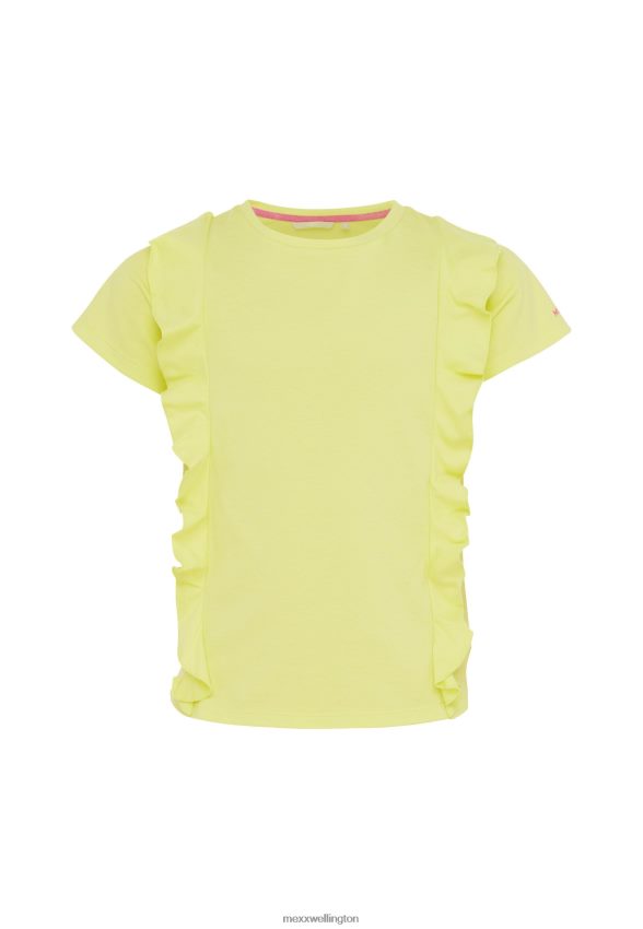 Girls Mexx Yellow Ruffle Short Sleeve T-shirt 2B480T751