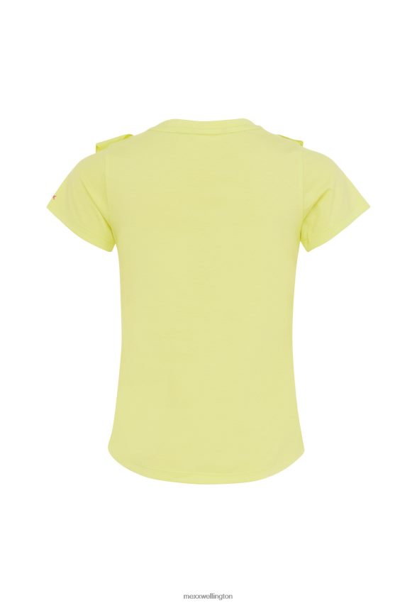 Girls Mexx Yellow Ruffle Short Sleeve T-shirt 2B480T751