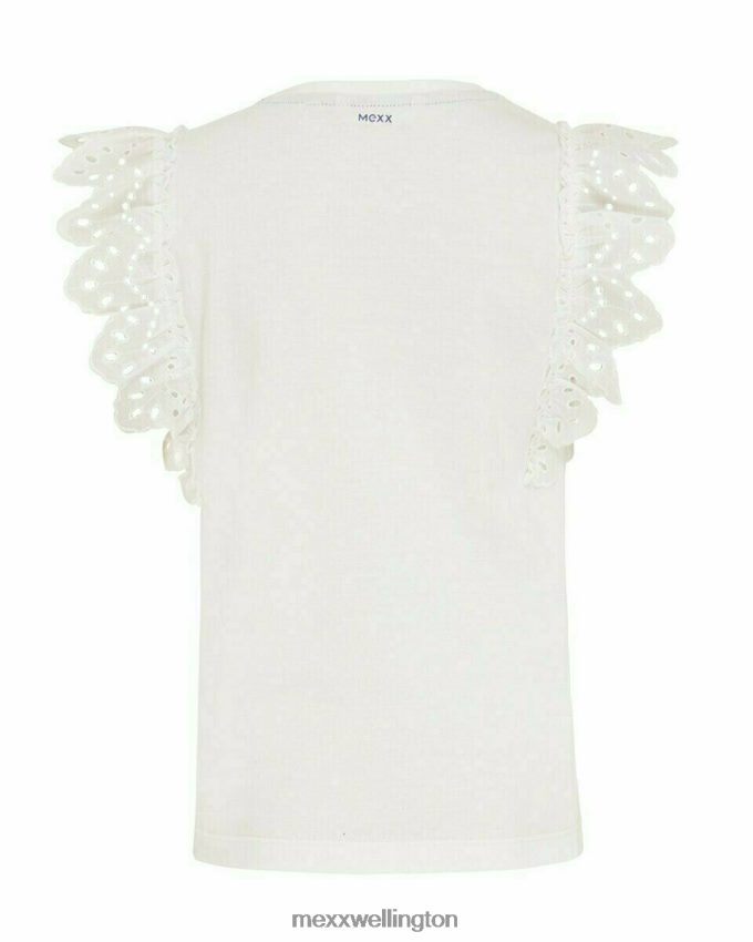 Girls Mexx White Broidery sleeves top Off white 2B480T783