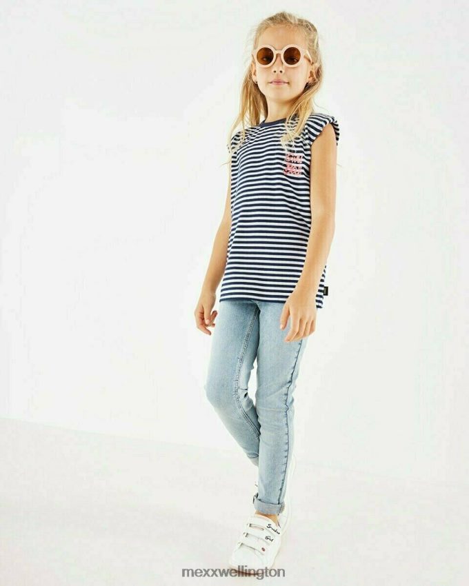 Girls Mexx White Stripe top shoulderpads Off white 2B480T784