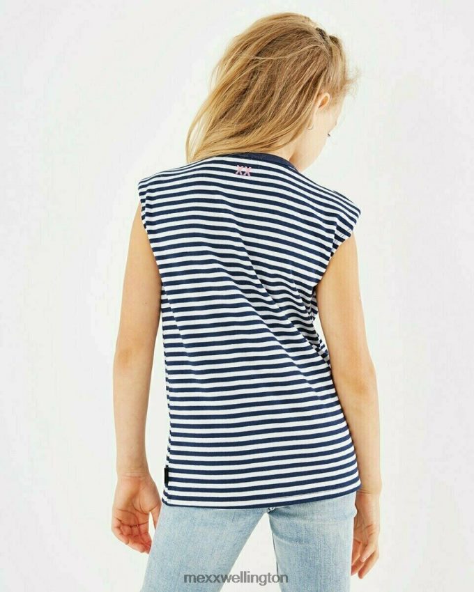 Girls Mexx White Stripe top shoulderpads Off white 2B480T784