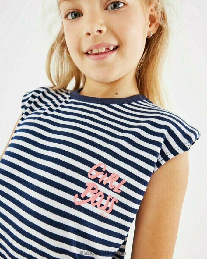 Girls Mexx White Stripe top shoulderpads Off white 2B480T784