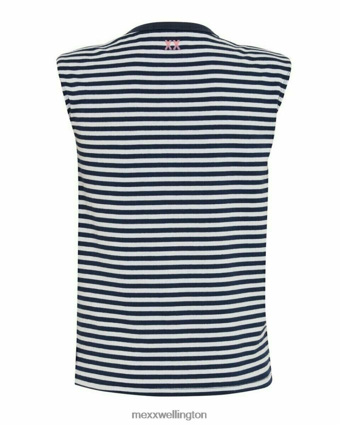 Girls Mexx White Stripe top shoulderpads Off white 2B480T784