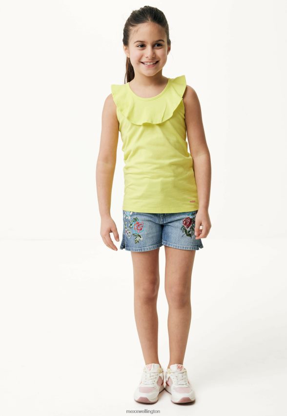 Girls Mexx Yellow Sleeveless Top Ruffle 2B480T752