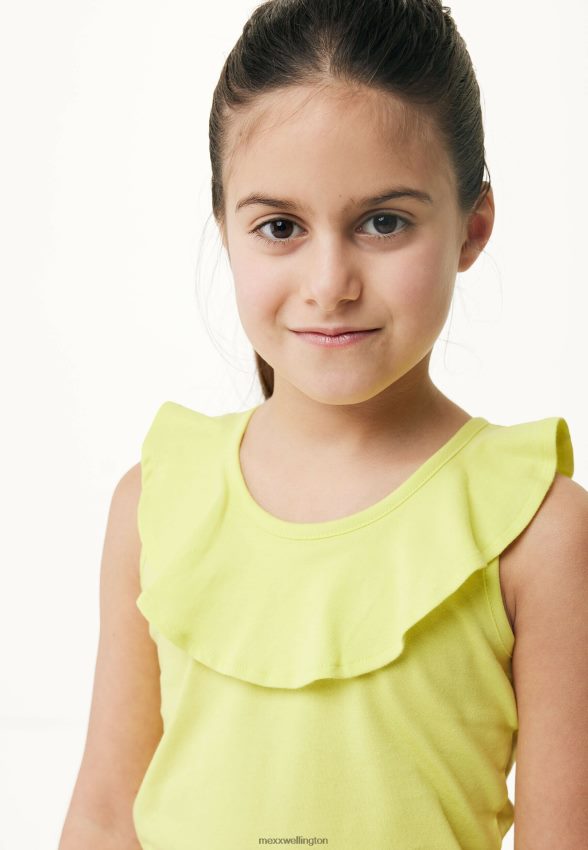 Girls Mexx Yellow Sleeveless Top Ruffle 2B480T752