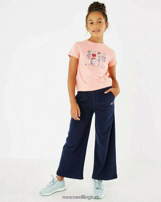 Girls Mexx Blue Wide toweling pants Navy 2B480T861