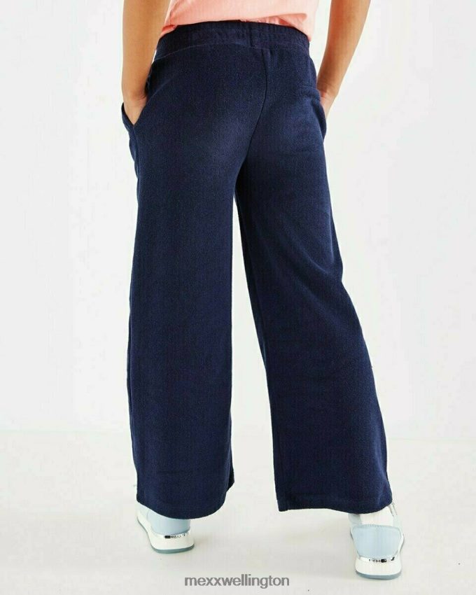 Girls Mexx Blue Wide toweling pants Navy 2B480T861