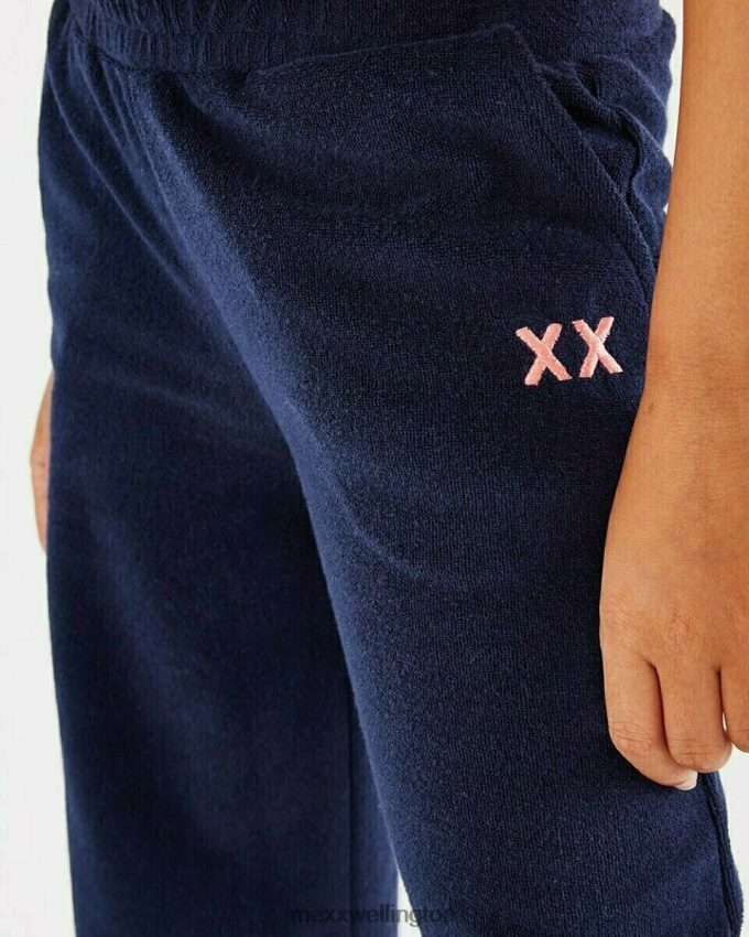 Girls Mexx Blue Wide toweling pants Navy 2B480T861