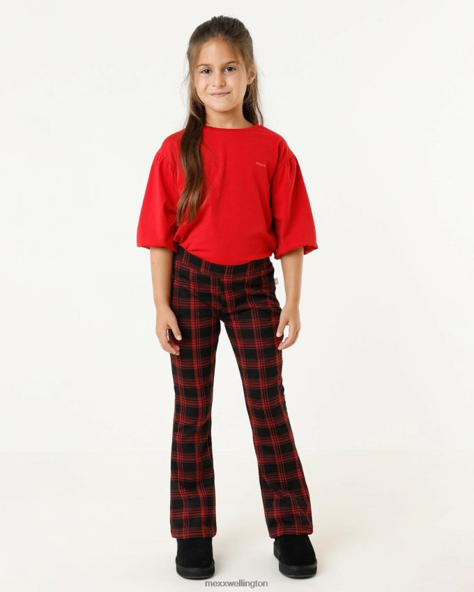 Girls Mexx Red Checked flared pants 2B480T814