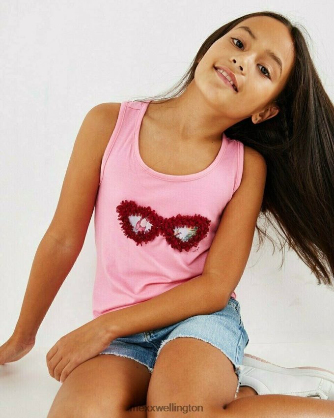 Girls Mexx Pink Crossed back singlet 2B480T848