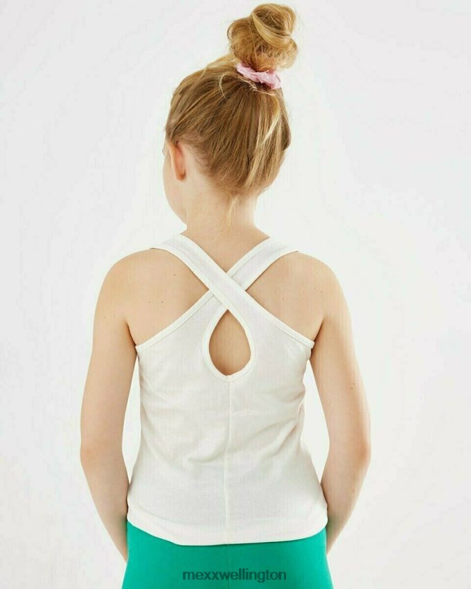 Girls Mexx White Crossed back singlet Off white 2B480T853