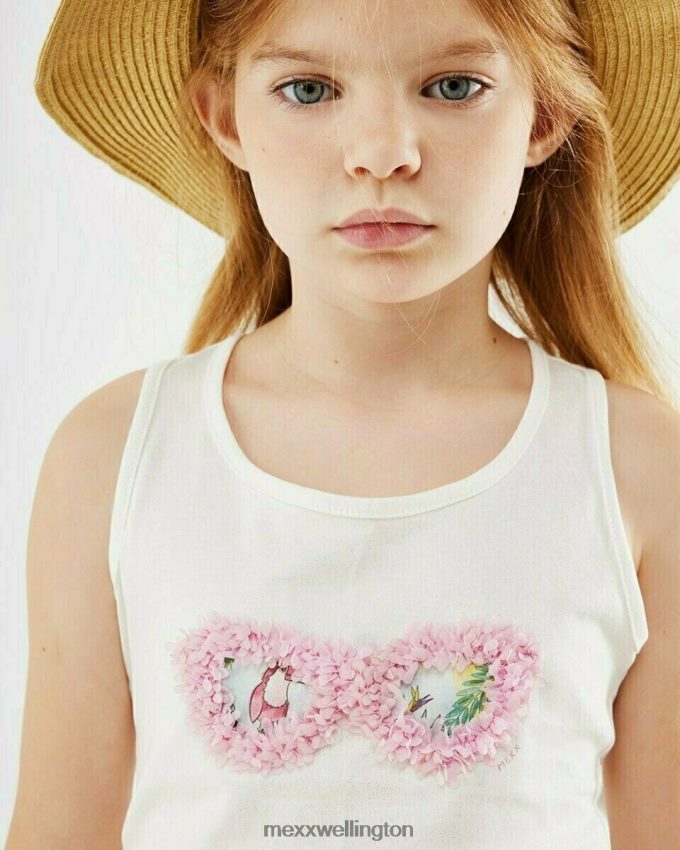 Girls Mexx White Crossed back singlet Off white 2B480T853