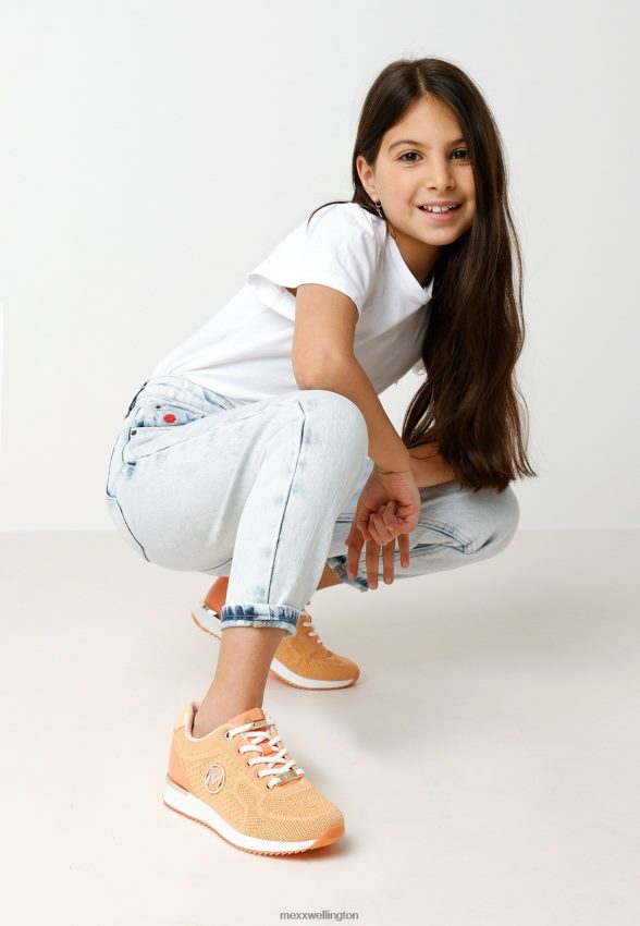 Girls Mexx Orange Sneaker Gitte Glitter Mini Peach 2B480T989