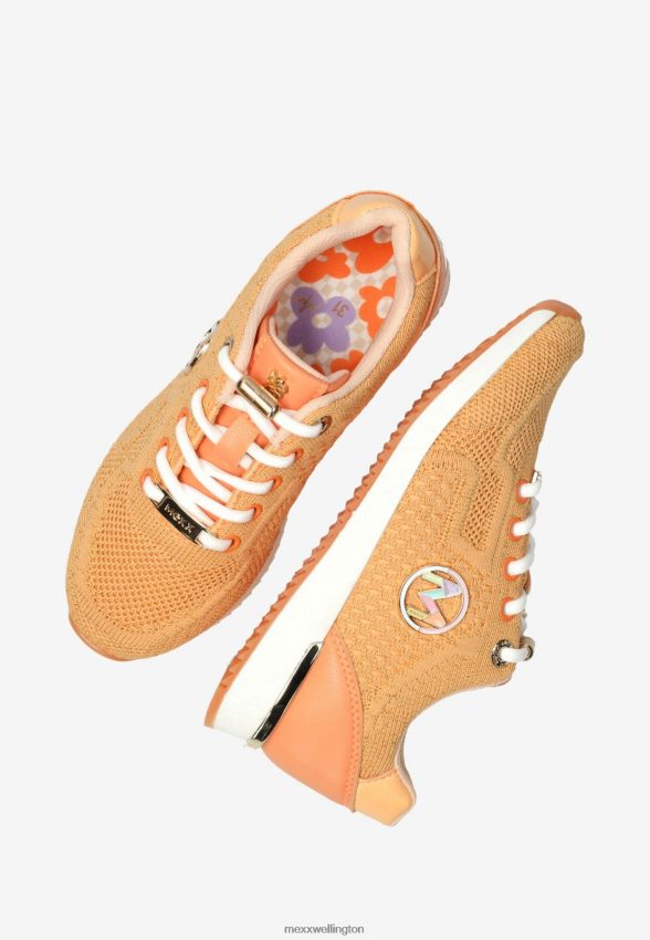Girls Mexx Orange Sneaker Gitte Glitter Mini Peach 2B480T989