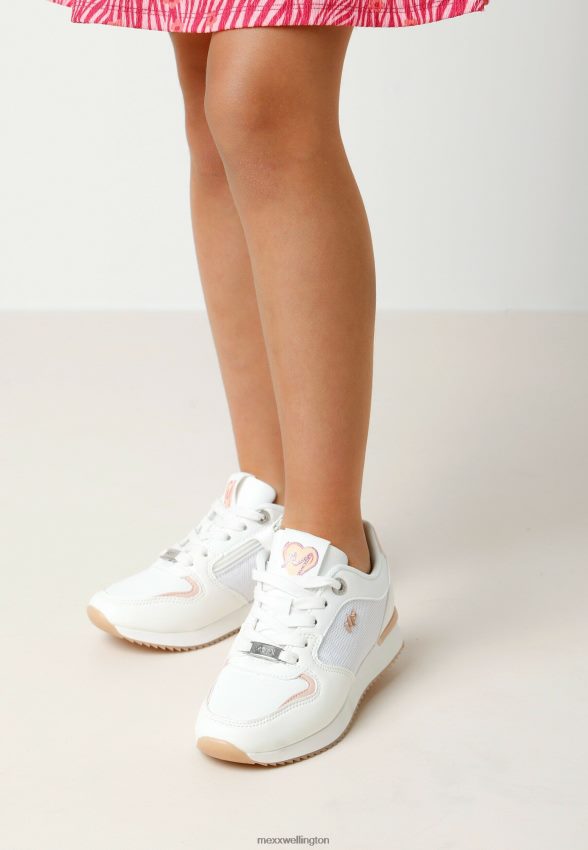 Girls Mexx White Sneaker Fleur Mini/Pink 2B480T988