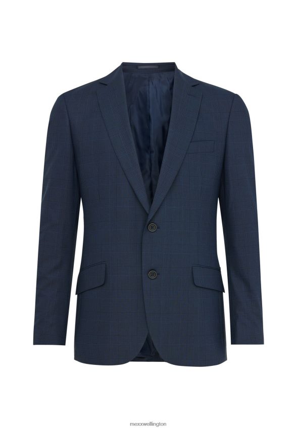 Men Mexx Blue Single Breasted Checked Blazer Navy 2B480T467