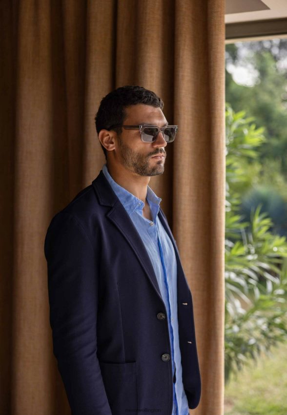 Men Mexx Blue Stretch Blazer Navy 2B480T463