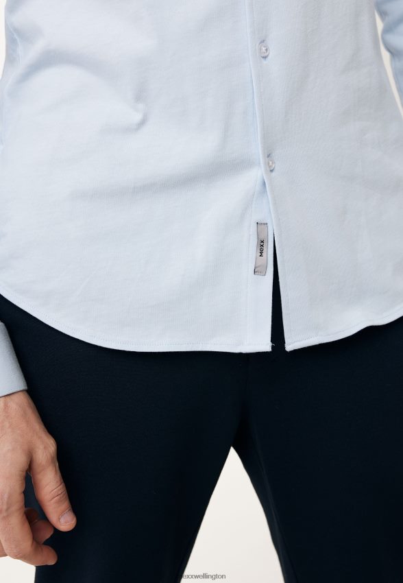 Men Mexx Blue Jersey Shirt Basic Light 2B480T576