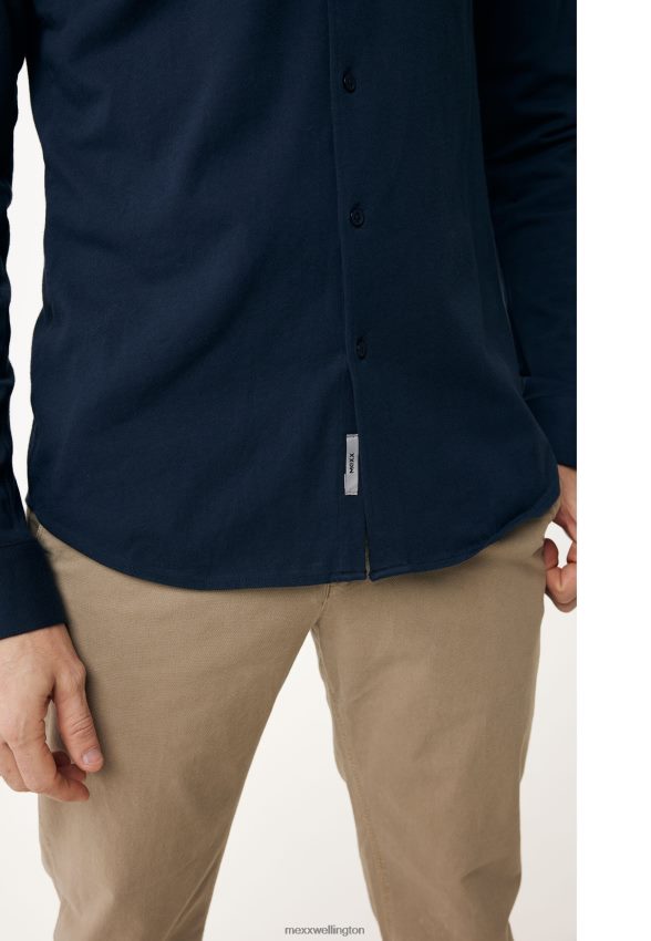 Men Mexx Blue Jersey Shirt Basic Navy 2B480T575