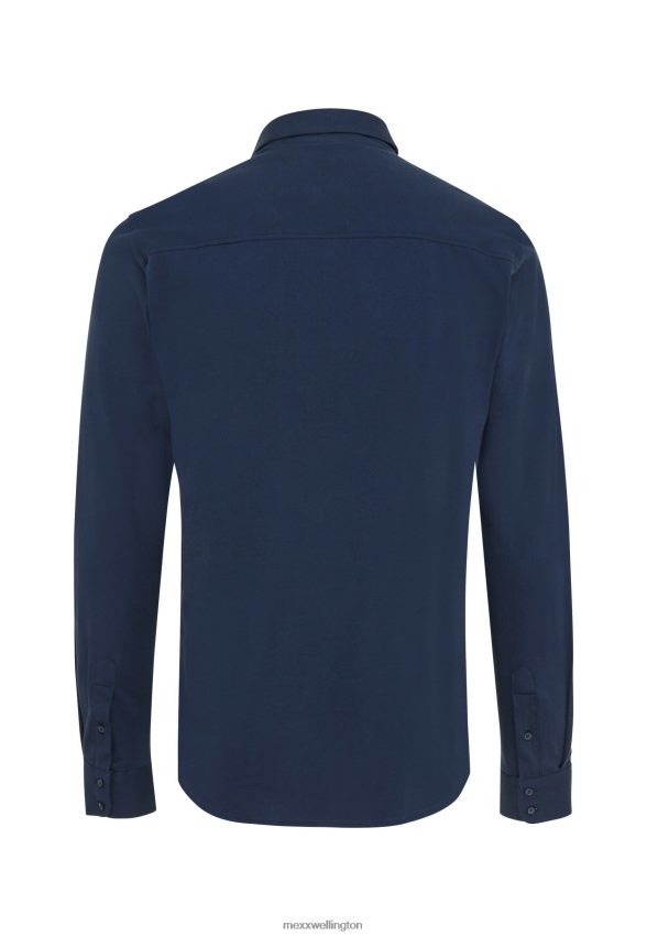 Men Mexx Blue Jersey Shirt Basic Navy 2B480T575