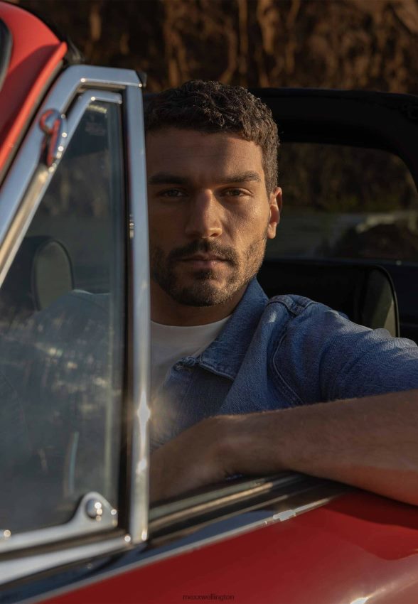 Men Mexx Beige Denim Jacket Crown Bleach 2B480T522