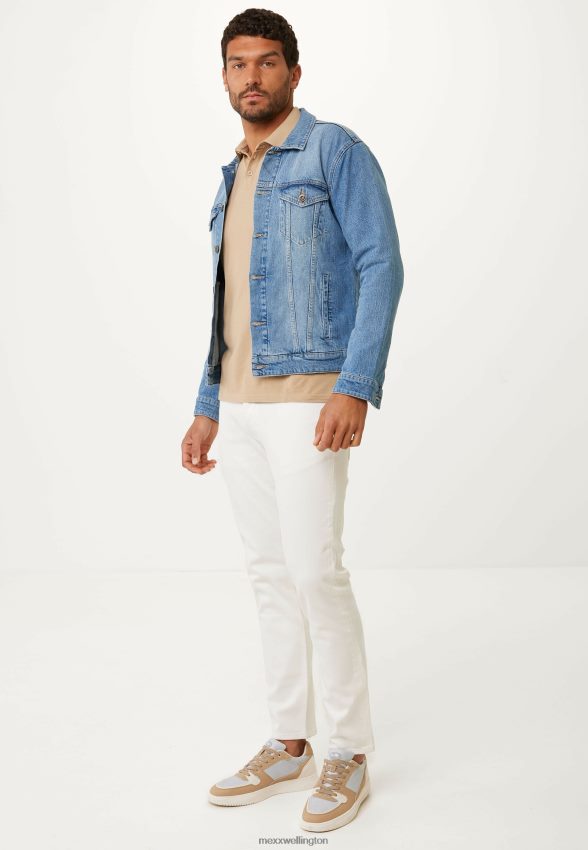 Men Mexx Beige Denim Jacket Crown Bleach 2B480T522