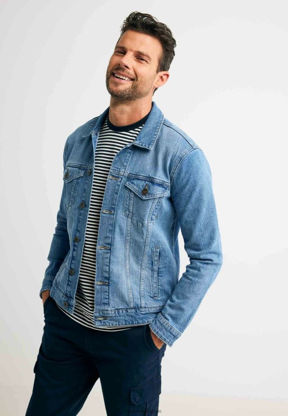 Men Mexx Beige Denim Jacket Crown Bleach 2B480T522