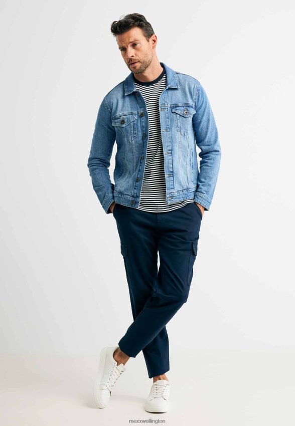 Men Mexx Beige Denim Jacket Crown Bleach 2B480T522