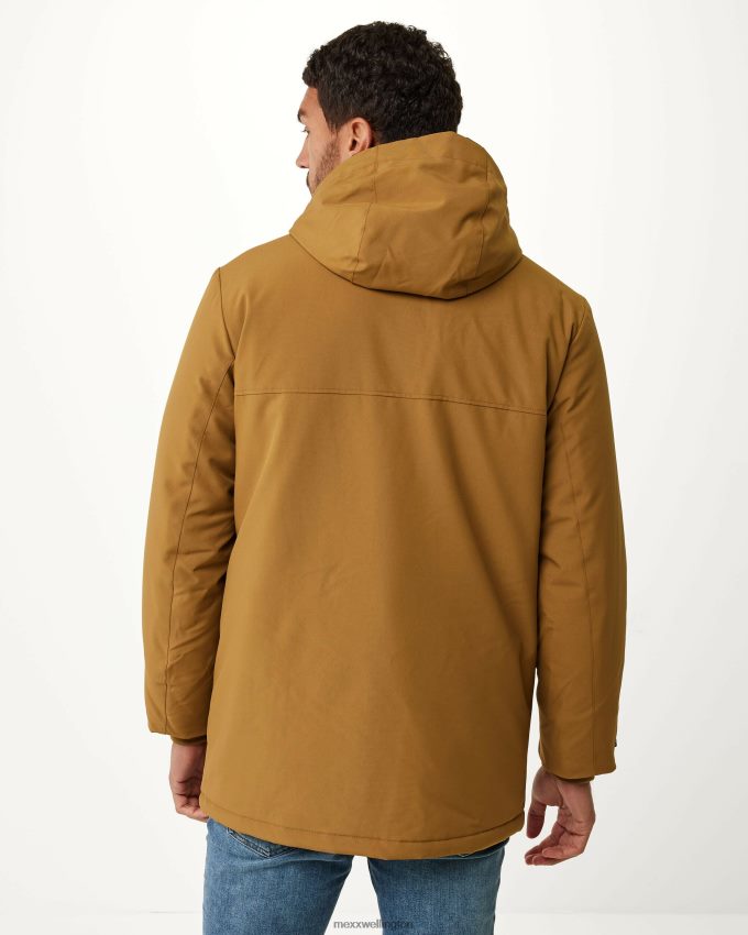 Men Mexx Brown Hooded parka Golden 2B480T601
