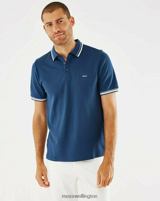 Men Mexx Blue Pique polo Navy 2B480T625