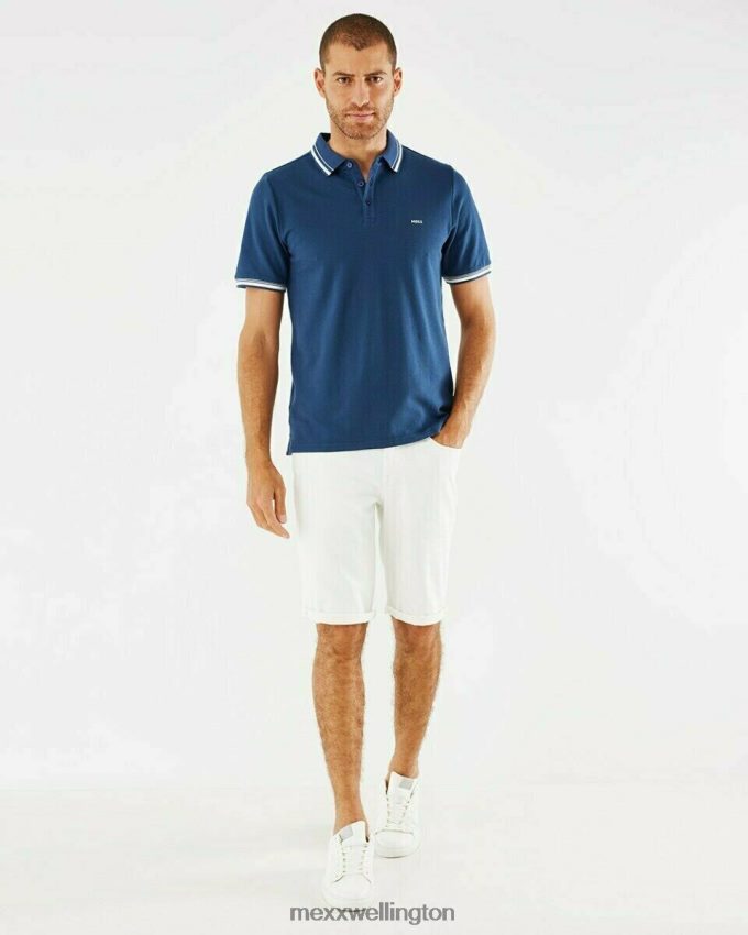Men Mexx Blue Pique polo Navy 2B480T625
