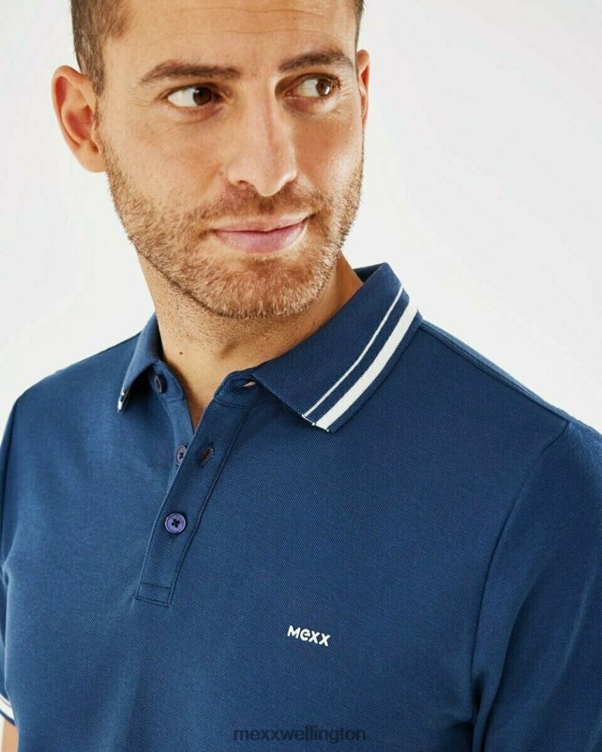 Men Mexx Blue Pique polo Navy 2B480T625