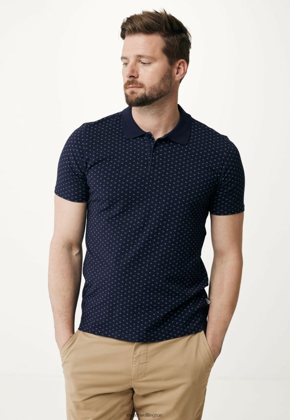 Men Mexx Blue Polo Print Navy 2B480T504